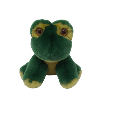 Peluche grenouille vert et blanc 12 cm